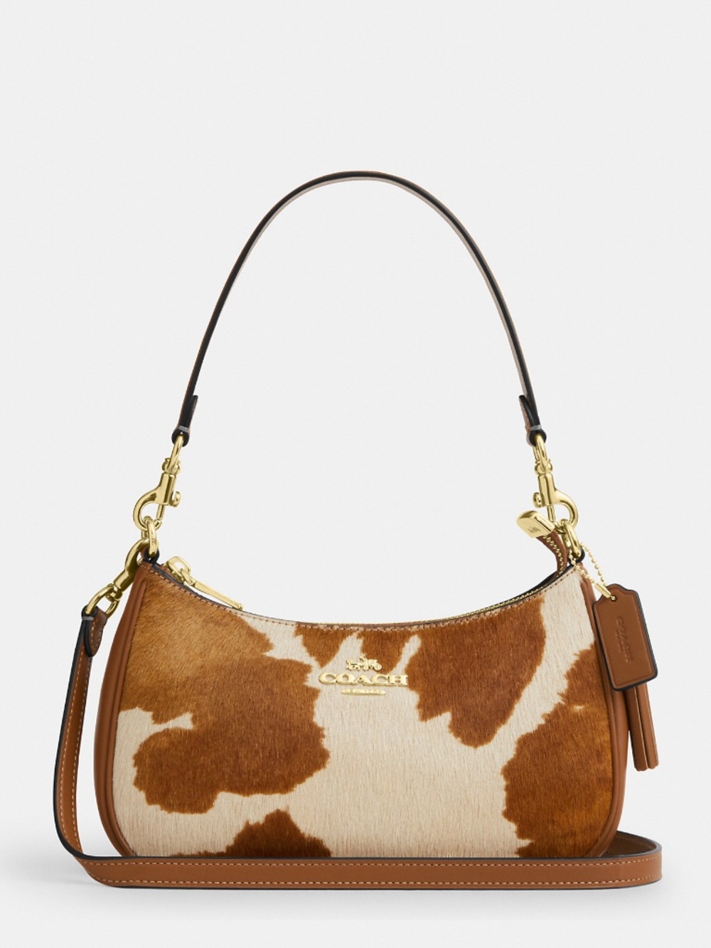NWT Coach Outlet Teri Shoulder Bag In Haircalf With Cow Print - Picture 2 of 7